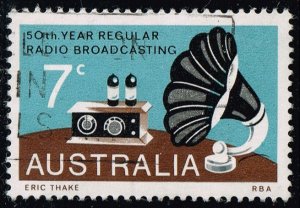 Australia #588 Broadcasting; Used (0.25) (4Stars)