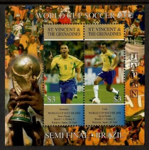 St. Vincent 2002 - World Cup Soccer - Souvenir Stamp Sheet - Scott #3060 - MNH