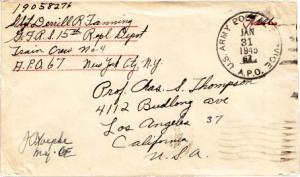 United States A.P.O.'s 20c Garfield Prexie 1945 New York, N.Y. U.S. Army Post...