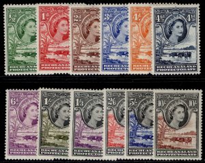 BECHUANALAND PROTECTORATE QEII SG143-153, 1955-58 set, M MINT. Cat £100.