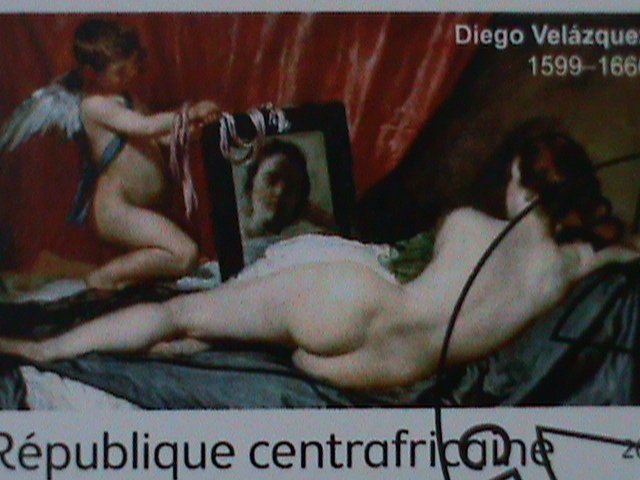 ​CENTRAL AFRICA-2021-FAMOUS NUDE ARTS PAINTINGS-BY FA,MOUS PAINTERS CTO SHEET VF