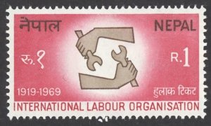 Nepal Sc# 220 MH 1969 ILO 50th