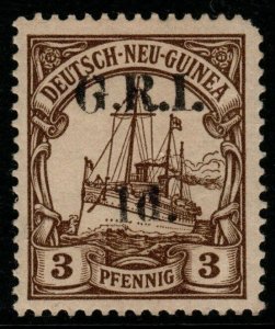 NEW GUINEA SG1 1914 1d on 3pf BROWN BLUNT CORNER MTD MINT