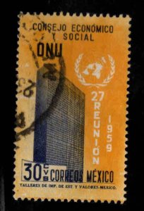 Mexico Scott 906 Used UN HQ 1959 UNESCO meeting stamp similar cancels