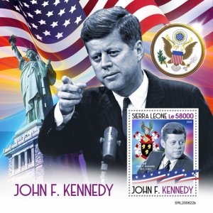 SIERRA LEONE - 2020 - John F. Kennedy - Perf Souv Sheet - Mint Never Hinged