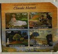 NIGER SHEET USED ART PAINTINGS MONET