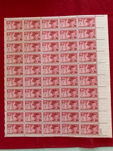 SCOTT US #985 1949 3c GRAND ARMY OF THE REPUBLIC MINT SHEET