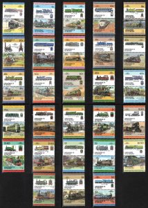 St. Vincent Grenadines #295-346 ~ Short Set 28 Pairs ~ RR Trains ~ MNH, 1984-87