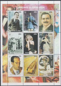 NIGER  Sc # NIG005 CPL MNH SHEET of 9 DIFF FAMOUS PEOPLE/EVENTS of the 20th CENT