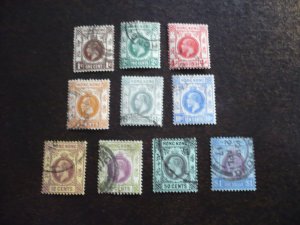 Stamps - Hong Kong - Scott# 109-116,120,126 - Used Part Set of 10 Stamps