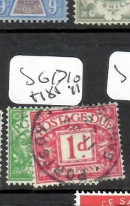 GREAT BRITAIN POSTAGE DUE 1/2D-1D  SG D10-11  VFU     PP0607H