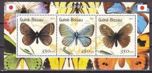Guinea Bissau, 2001 issue. Butterflies sheet of 3.