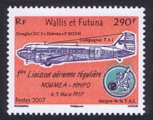 Wallis and Futuna First Regular flight Noumea-Hihifo 2007 MNH SG#912