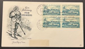 POLAR EXPLORATIONS 50TH #1128 APR 6 1959 CRESSON PA FIRST DAY COVER BX4