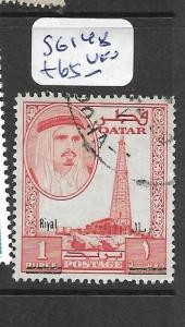 QATAR (P0902B) SHEIKH REVALUED 1R/1R SG 148  VFU