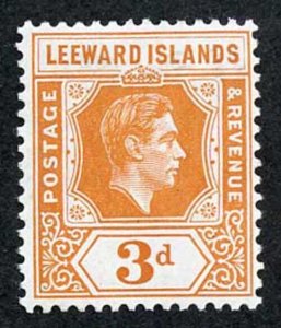 Leeward Is SG107 KGVI 3d orange chalky paper Fresh M/M