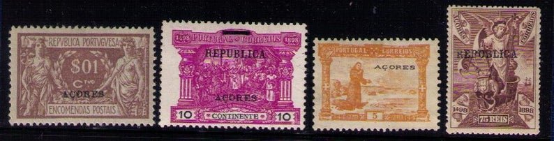 Sc 126-131 Portugal Colony LOT MH Lot 1895/1925 Azores Islands (24 Each) VF