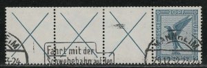 Germany Scott # C30, 3 labels X, used, se-tenant, Mi # W21.3