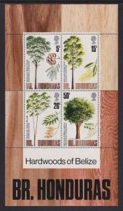 British Honduras 286a Trees Souvenir Sheet MNH VF