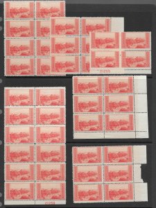 US 740-9 MNH stock, f-vf, see desc. 2019 CV $202.80