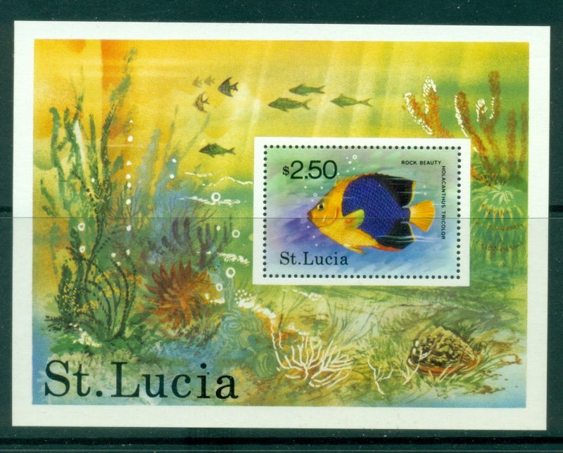 St Lucia 1978 Marine Life, Tropical Fish MS MUH