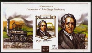 Niger Republic 2015 George Stephenson Anniversary #1 impe...