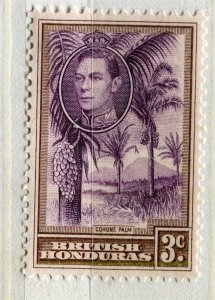 BRITISH HONDURAS; 1938 early GVI Pictorial issue Mint hinged 3c. value