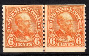 MOstamps - US Scott #723 Mint OG NH Coil Line Pair - Lot # HS-D894