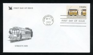 US 2060 Streetcars - Early Electric UA Reader's Digest cachet FDC