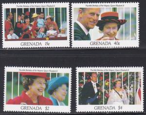 Grenada # 2007, 2008, 2011 & 2012, Queen Elizabeth's 65th Birthday, NH, 1/3 Cat