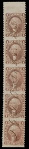 U.S. - R1b - Strip of 5 - Fine/Very Fine - Used