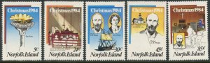 NORFOLK ISLAND Sc#347-351 1984 Christmas Complete Set OG Mint NH