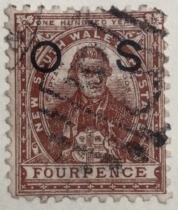 AlexStamps NEW SOUTH WALES #O26 VF Used 