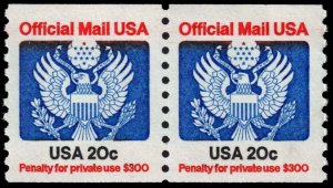 United States - Scott O135 - Mint-Never-Hinged - Attached Pair