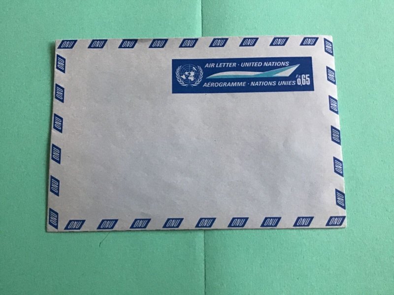 United Nations Air Letter unused Air Mail Stamp Cover R42779 