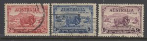 Australia, Scott 147-149 (SG 150-152), used