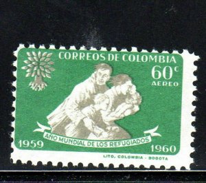 COLOMBIA #C371   1960  WORLD REFUGEE  YEAR   MINT   VF NH  O.G