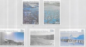 Australian Antarctic Territory #L63,L67,L69,L73 L74  Scenes (MNH)  CV $4.85