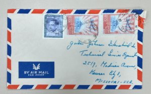 D)1964, CEYLON, LETTER CIRCULATED FROM CEYLON TO THE U.S.A, AIR MAIL, WITH SO