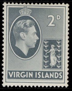 BRITISH VIRGIN ISLANDS GVI SG113a, 2d grey, LH MINT.