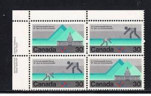 Canada Scott 762a MNH Plate BK UR - 1978 Commonwealth Games