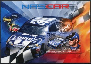 Burundi 2012 MNH Cars Stamps NASCAR Auto Racing Jimmie Johnson 1v S/S 