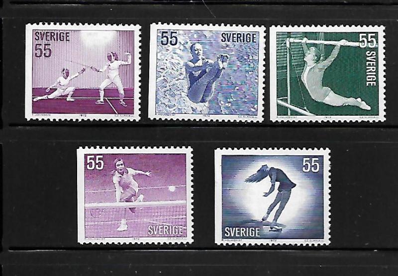 SWEDEN, 914-918, MINT HINGED, WOMAN ATHLETES