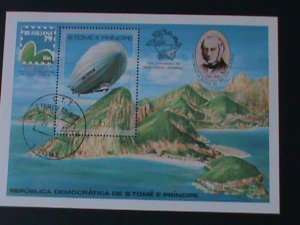 ​ST.THOMAS-1979-WORLD STAMPS SHOW-BRASILANA'79-HOT BALLON-CTO-S/S-VERY FIND
