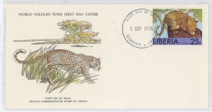 Liberia 767 1976 WWF, Leopard, FDC U/A WWF FDC