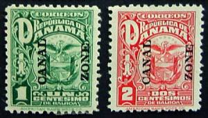 Canal Zone, Scott 68 and 69, Mint