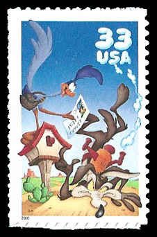 PCBstamps   US #3391a 33c Roadrunner & Wile E. Coyote, MNH, (12)