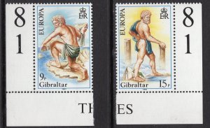 Gibraltar  #400-401  MNH  1981  Europa Hercules