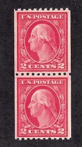 487 Mint,OG,NH... Pair... SCV $65.00