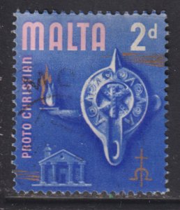 Malta 315 Proto-Christian Lamp, Roman Temple, Chrismon 1965